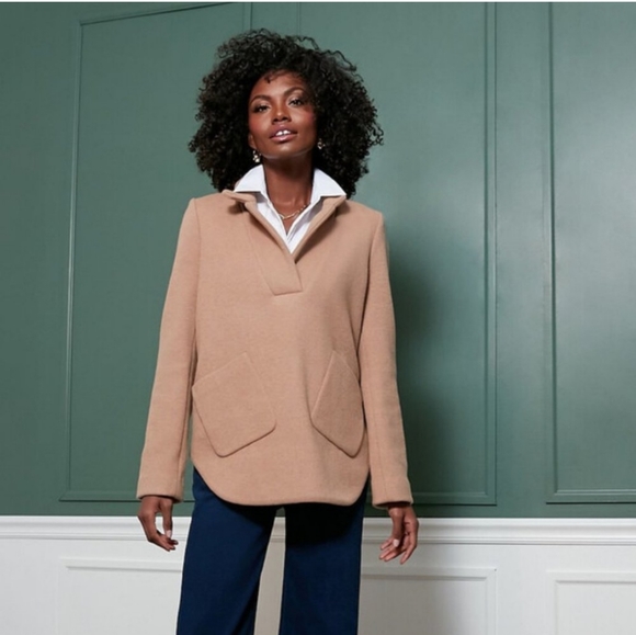 Tuckernuck Camel Emerson Popover Sweater Small - Picture 2 of 9